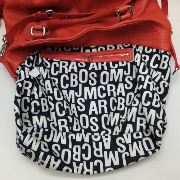 Marc by Marc Jacobs Classic Q Scarlet Red Leather Double Handles Shoulder Bag - Picture 11 of 16